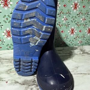 Blue Rubber Rain Boots
